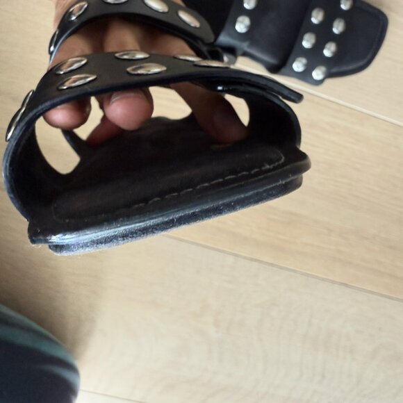 Khaite Boden Leather Studded Sandals - Picture 7 of 8